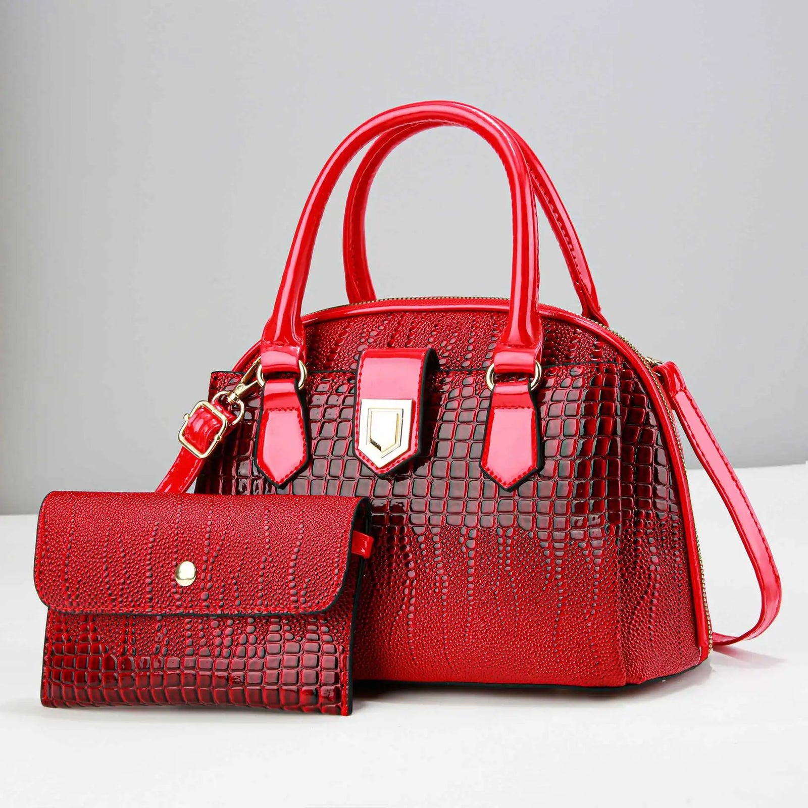 شنطة جلد عملية للنساء - 2024 New Wholesale Luxury Leather Fashio