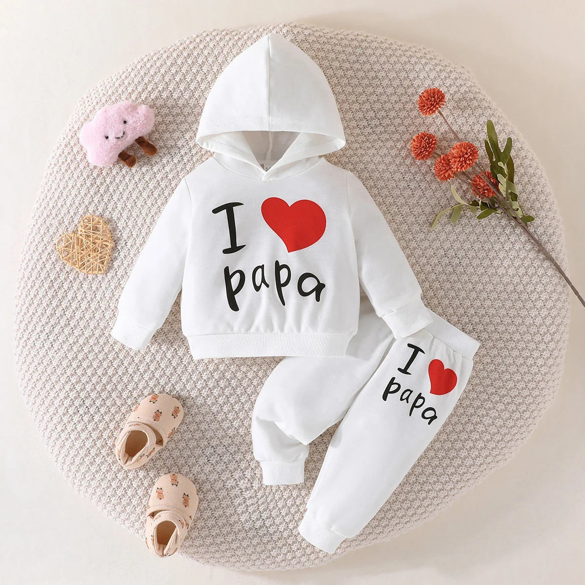 ربيع خريف cute toddler ولد بنت tracksuit letter full كم hoodie pants 2pcs outfit infant clothes baby طقم clothing