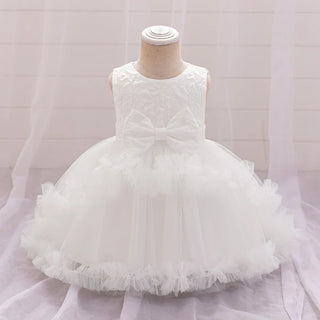 جديد year one بنات' bow puffy جيب فستان floral lace floral for صيف birthday parties knitted odm children's party فستان