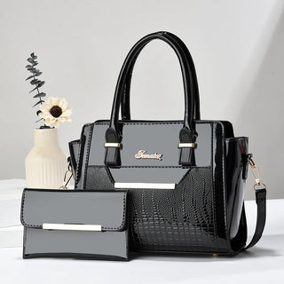 شنطة نسائية مميزة للنساء - 2024 Sequin Leather 2 Pieces Set Luxury