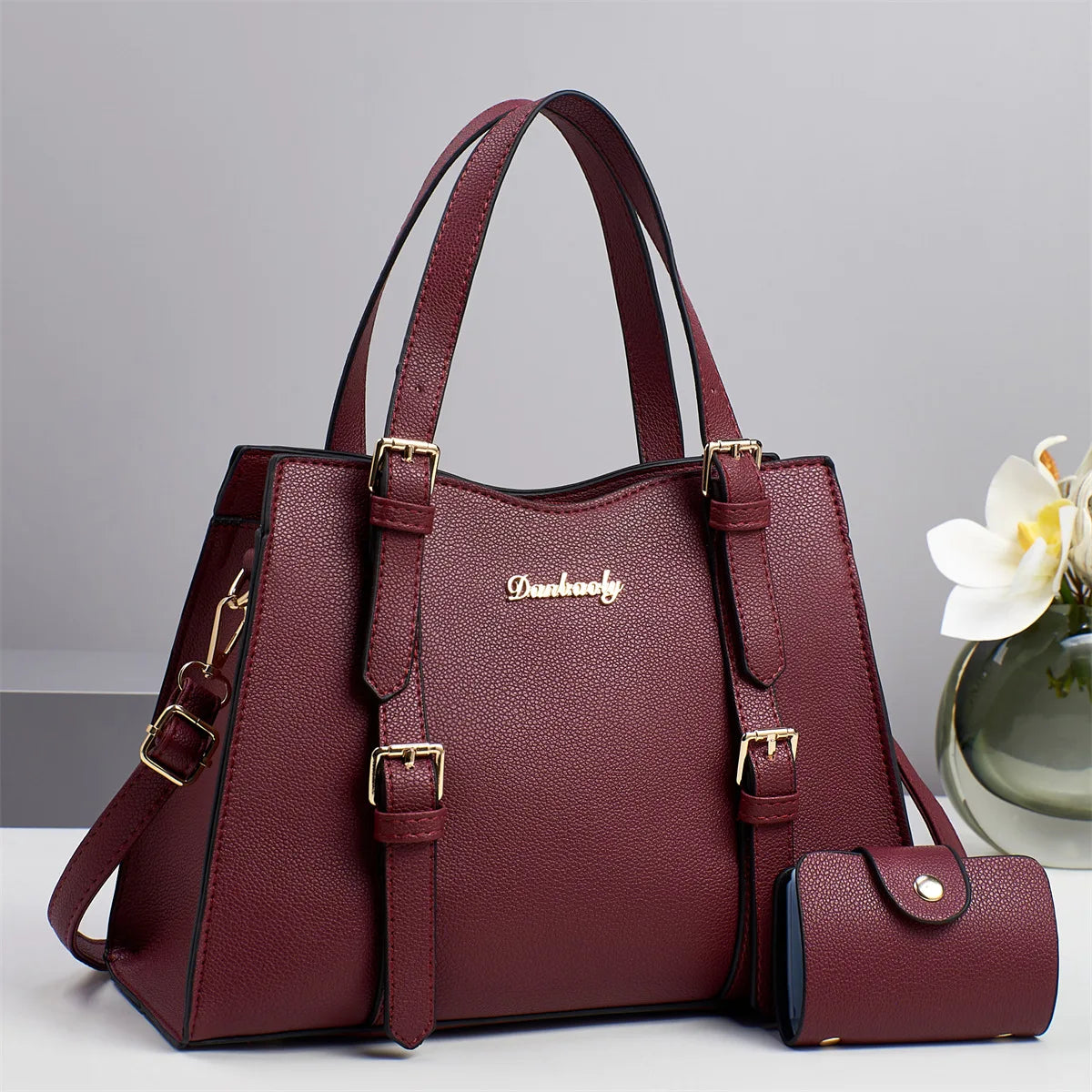 شنطة كتف ترند للنساء - Luxury Designer Women's Split PU Leather