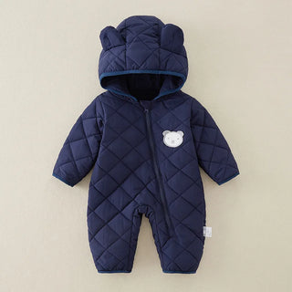 fall شتاء newborn baby cotton جمبسوت warm cotton-padded clothes with bear pattern for climbing