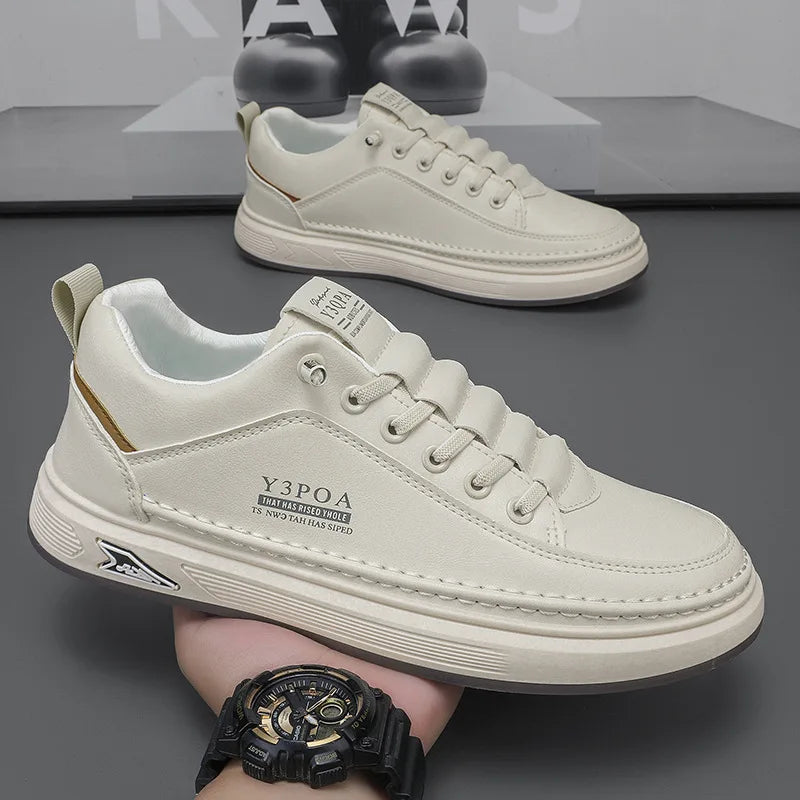 حذاء كاجوال رجالي - أبيض – تهوية مريحة