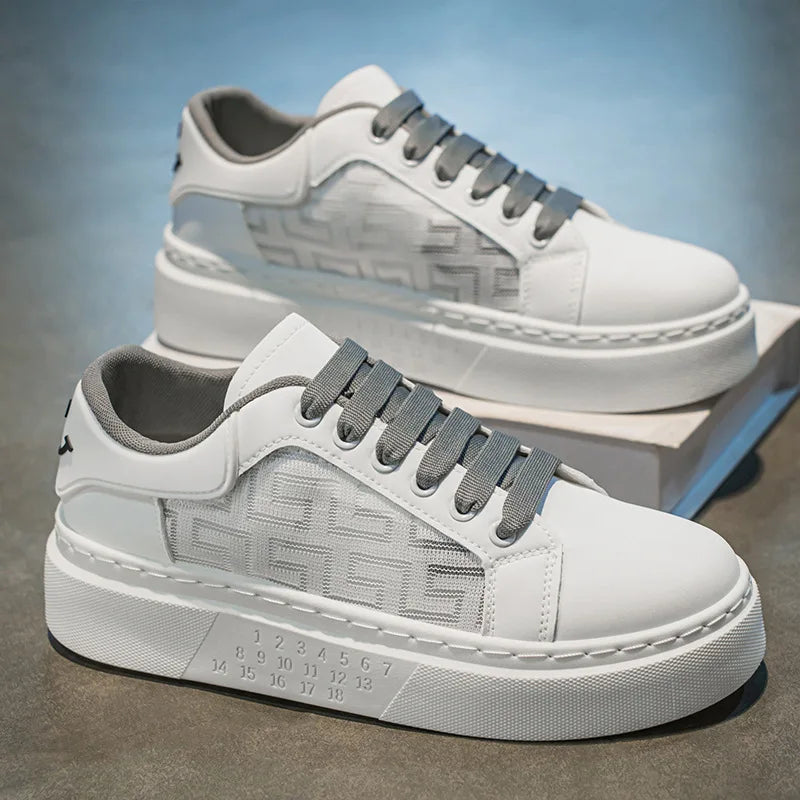 حذاء رياضي رجالي - أبيض – تهوية مريحة