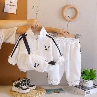 أولاد' ربيع وخريف hoodie طقم موضة 2025 جديد كاجوال baby clothes، baby's ربيع وخريف sports طقم قطعتين