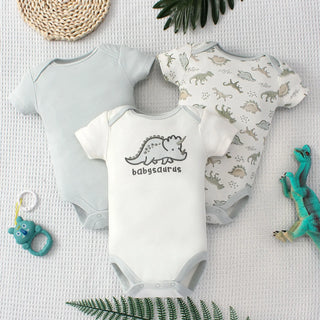 0-9 months baby ولد three-piece جمبسوت romper طقم 100% cotton onesie with snap button closure fashionable pajamas