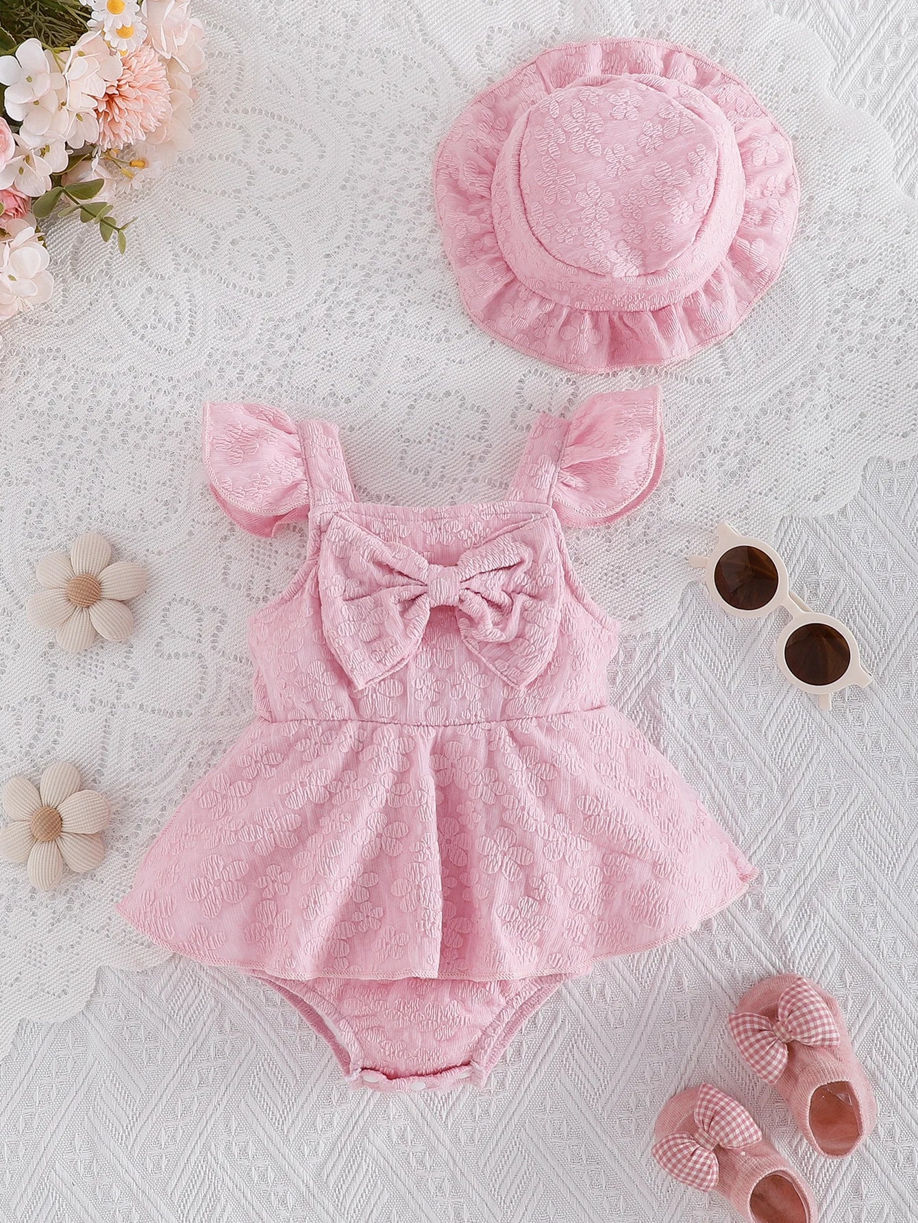 موضة 2025 صيف جديد ins cotton trend بدلة طقم قطعتين for baby بنات