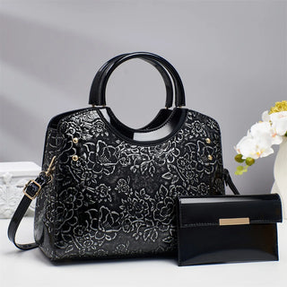 شنطة جلد عملية للنساء - Factory Wholesale PU Leather 3 Pieces Ba