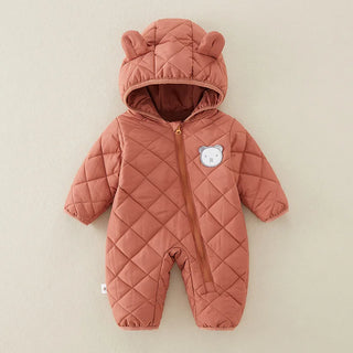 fall شتاء newborn baby cotton جمبسوت warm cotton-padded clothes with bear pattern for climbing