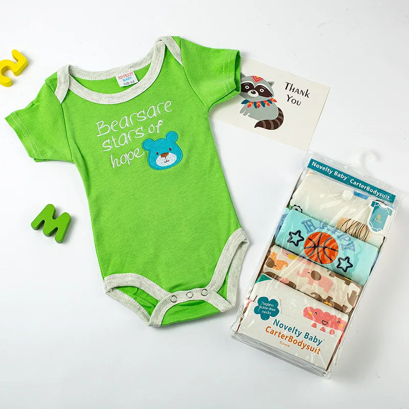 100% cotton infant pajamas newborn five-piece بدلة romper baby clothes