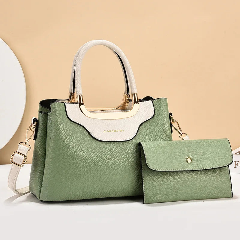 شنطة يد موضة 2025 للنساء - 2024 Sequin Leather 2 Pieces Shoulder Ba