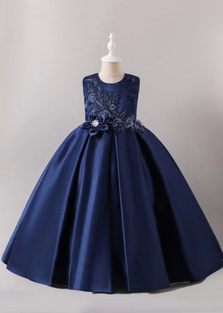 solid color أميرة فستان with جديد floral waist for بنات birthday party فستان صيف odm supply