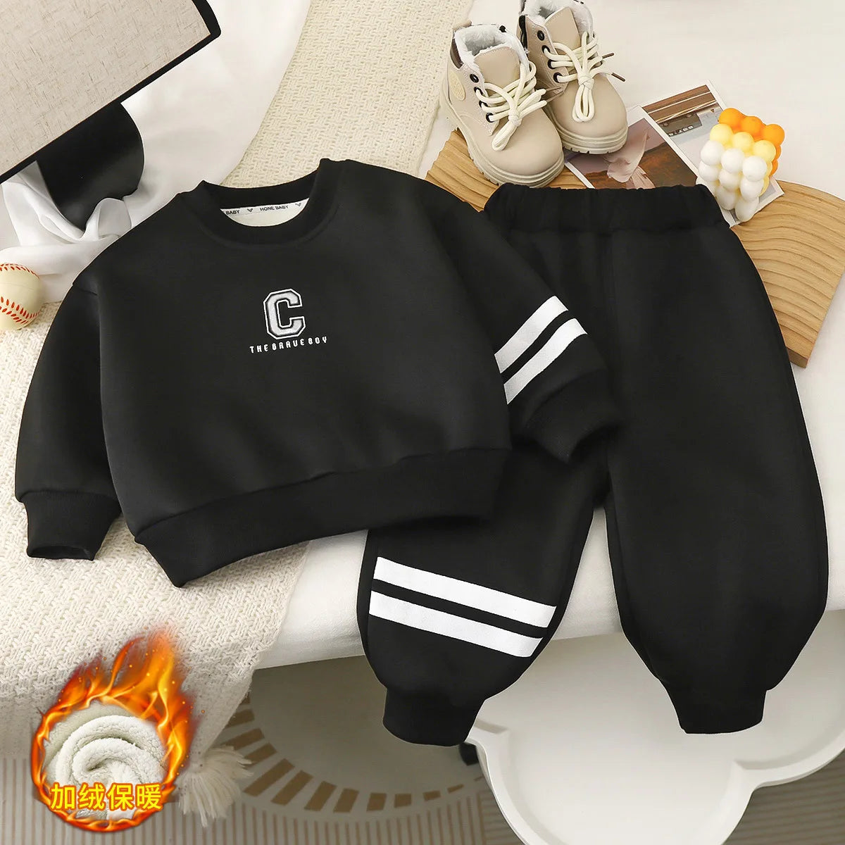 كاجوال pattern children's cotton velvet padded for أولاد and بنات sports warm clothing for جديد babies