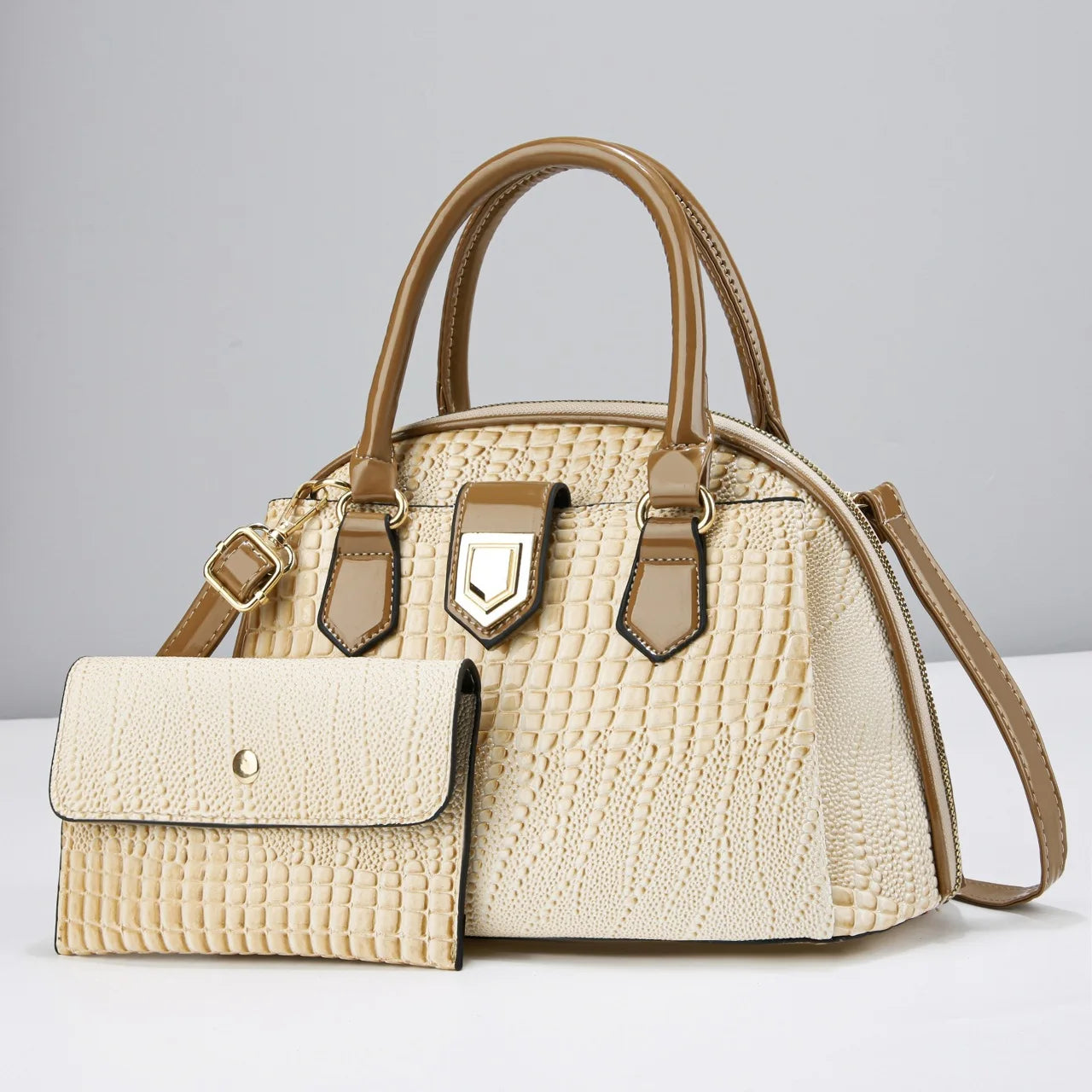 شنطة جلد عملية للنساء - 2024 New Wholesale Luxury Leather Fashio