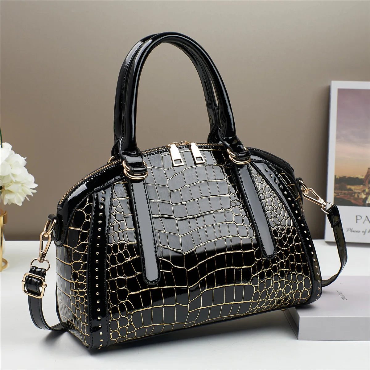 شنطة كروس عملية للنساء - 2025 New Wholesale Luxury PU Leather Fas
