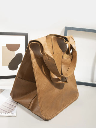 شنطة جلد فاخرة للنساء - Classic Retro Women's Bags Simple Casual
