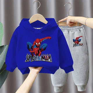 cheap price جديد أولاد' كاجوال outfits two-piece cotton hoodie بدلة with foreign ستايل cartoon printed توب children's sizes