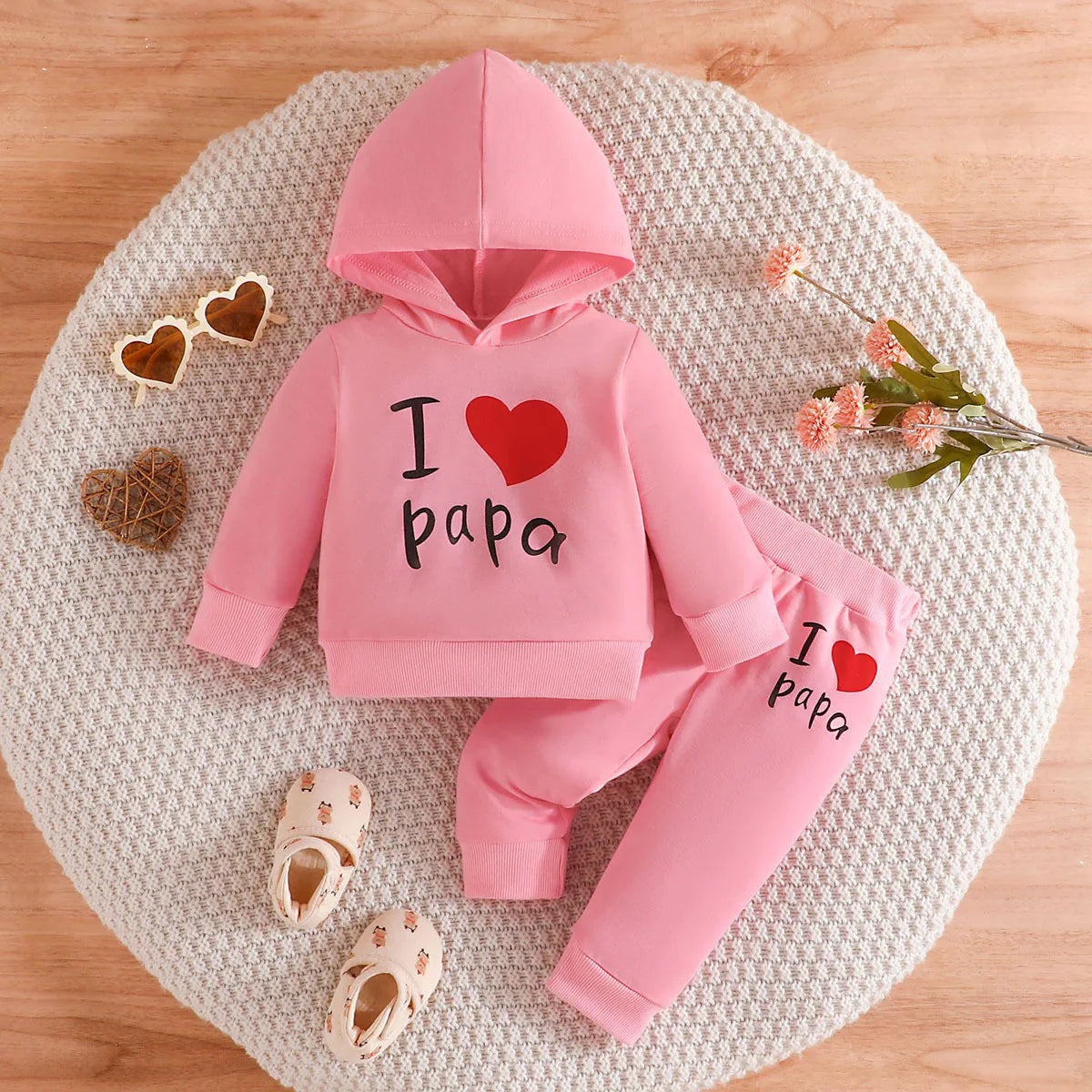 ربيع خريف cute toddler ولد بنت tracksuit letter full كم hoodie pants 2pcs outfit infant clothes baby طقم clothing
