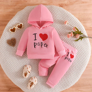 ربيع خريف cute toddler ولد بنت tracksuit letter full كم hoodie pants 2pcs outfit infant clothes baby طقم clothing