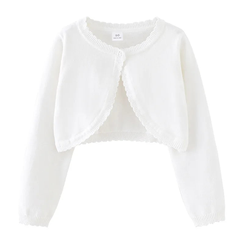 جديد korean round neck بنات' knitted cardigan jacket sweater shawl صيف air-conditioned sweater خفيف version