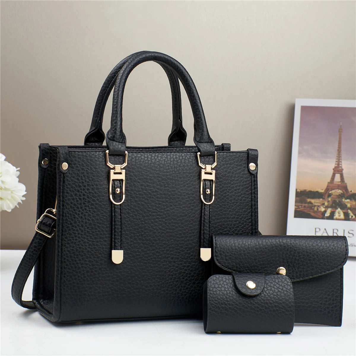 شنطة سهرة ترند للنساء - New Wholesale Luxury Women Bags Set Bran