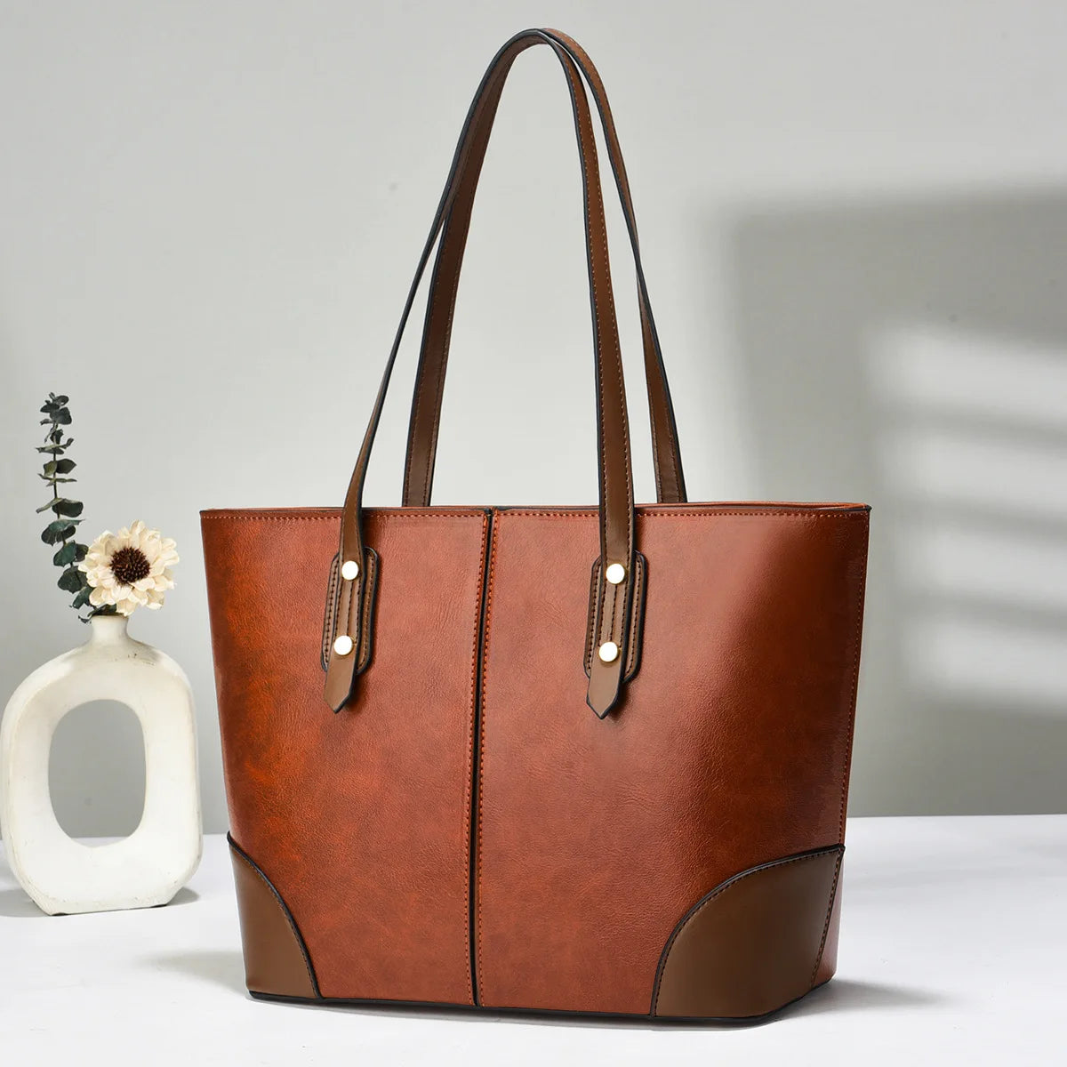 شنطة كروس كلاسيك للنساء - 2025 New PU Leather Women Tote Bags Ladi