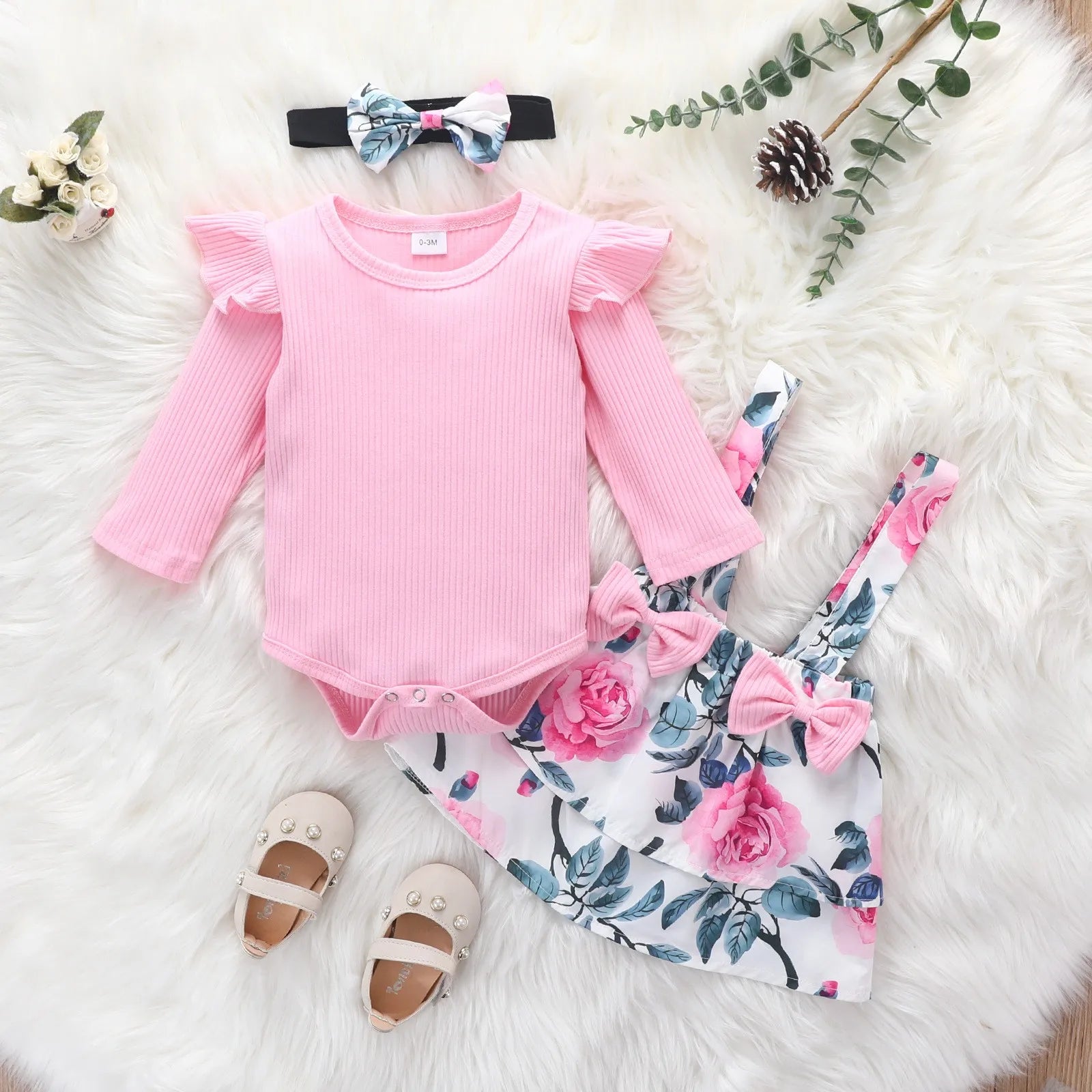 unisex newborn baby rompers طقم بنات bodysuit romper & جيب woven fabric for ربيع خريف season