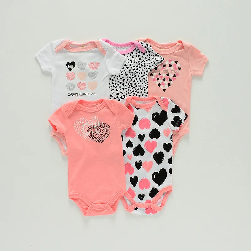 100% cotton infant pajamas newborn five-piece بدلة romper baby clothes