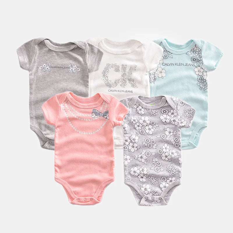 100% cotton infant pajamas newborn five-piece بدلة romper baby clothes
