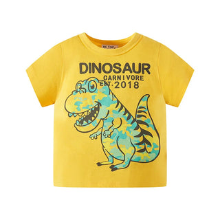 hot sale أولاد baby صيف o-neck t-shirt كاجوال ستايل 100% cotton animal print ناعم breathable plus size 200 grams knitted odm