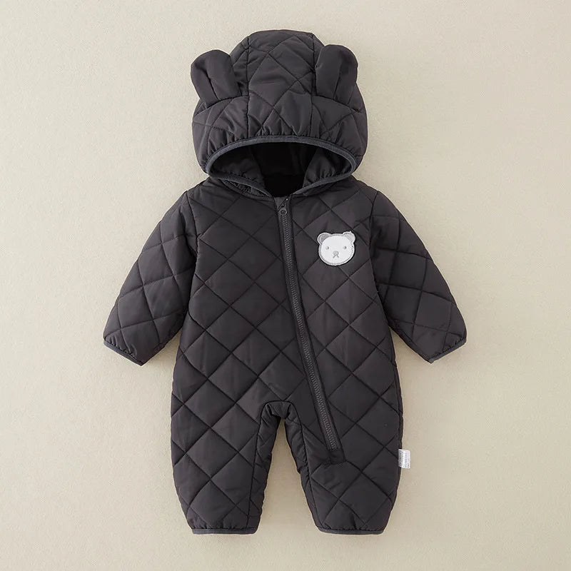 fall شتاء newborn baby cotton جمبسوت warm cotton-padded clothes with bear pattern for climbing
