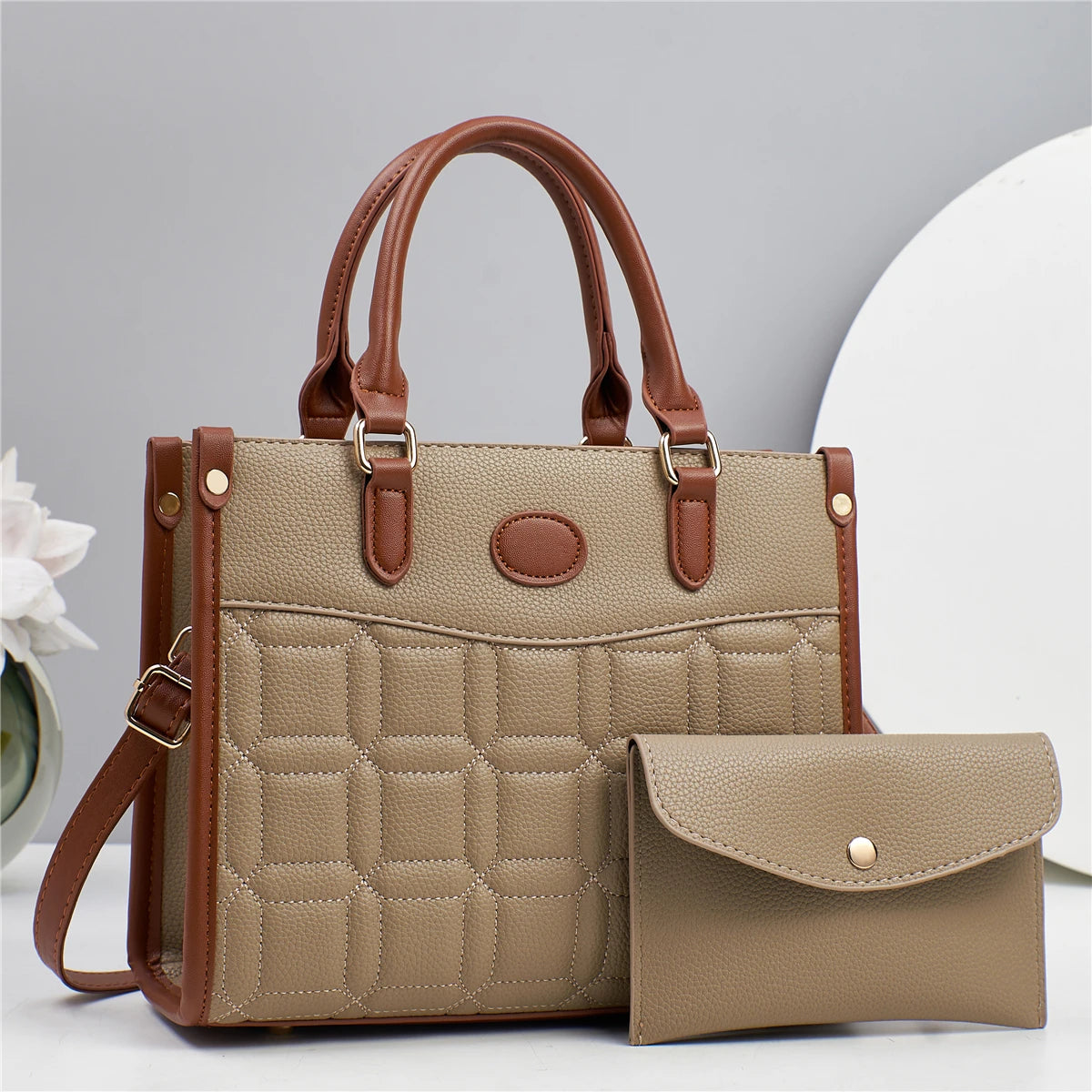 شنطة جلد ترند للنساء - 2025 Bags Set New Designer Purses High Q