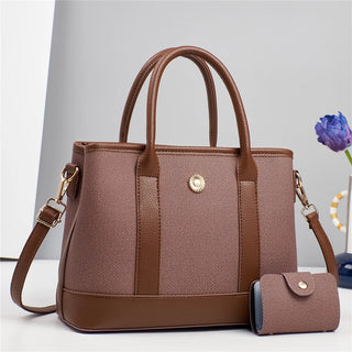 شنطة يد كاجوال للنساء - 2025 New PU Leather Women Bags Set 2 in