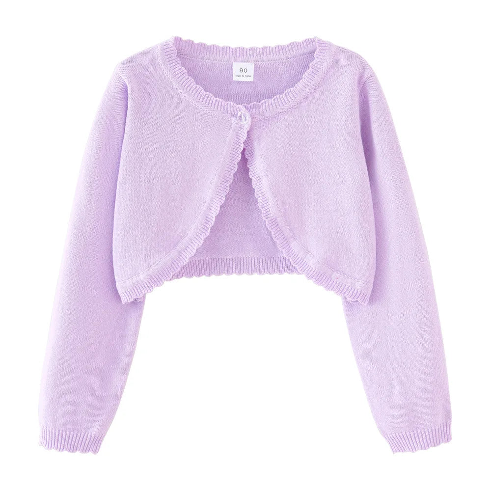 جديد korean round neck بنات' knitted cardigan jacket sweater shawl صيف air-conditioned sweater خفيف version