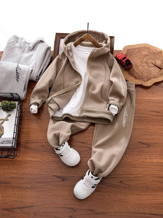 موضة 2025 جديد children's cotton sports بدلة for أولاد كاجوال hooded baseball بدلة with printed pattern fashionable for خريف