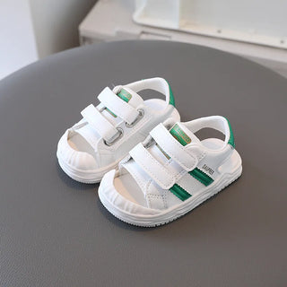 baby toddler sandals for بنات one-year-old صيف anti-kick beach shoes zip closure protective hair instead baotou