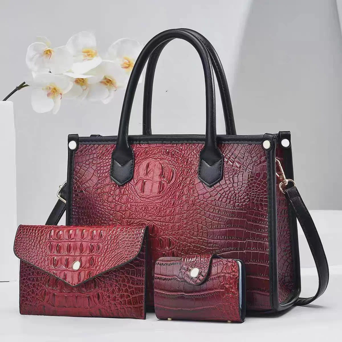 شنطة جلد كاجوال للنساء - 2025 New Wholesale 3 in 1 Shoulder Bags