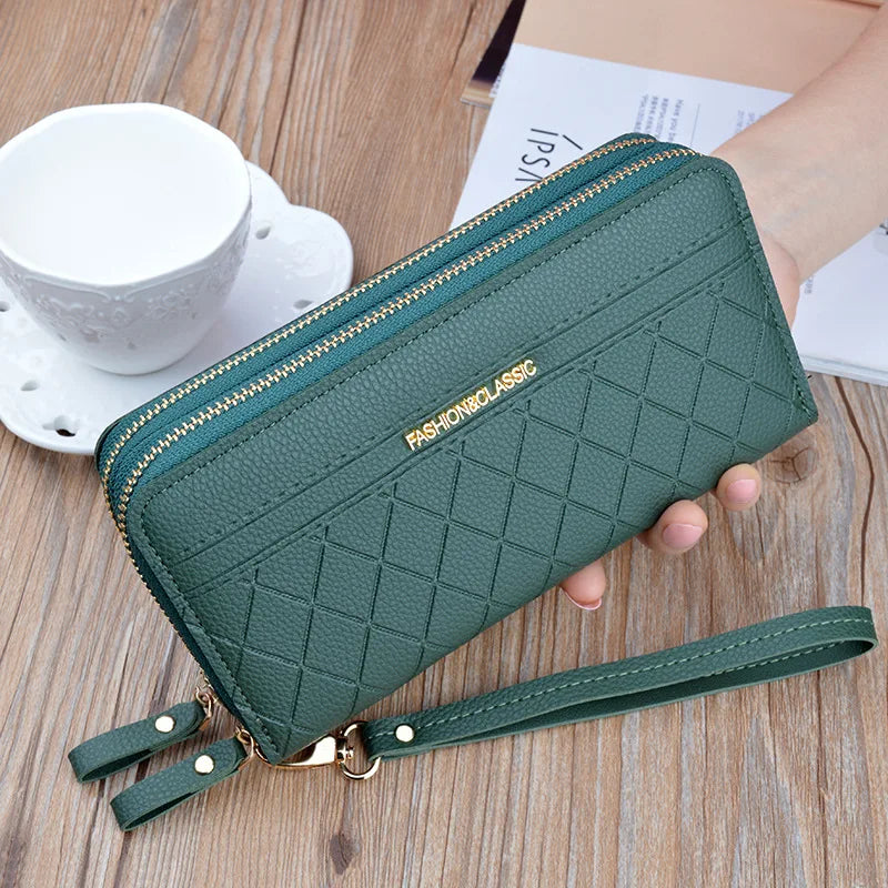 شنطة صغيرة أنيقة للنساء - New 2025 Double Zipper Hand Purse Lady's