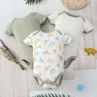 0-9 months baby ولد three-piece جمبسوت romper طقم 100% cotton onesie with snap button closure fashionable pajamas