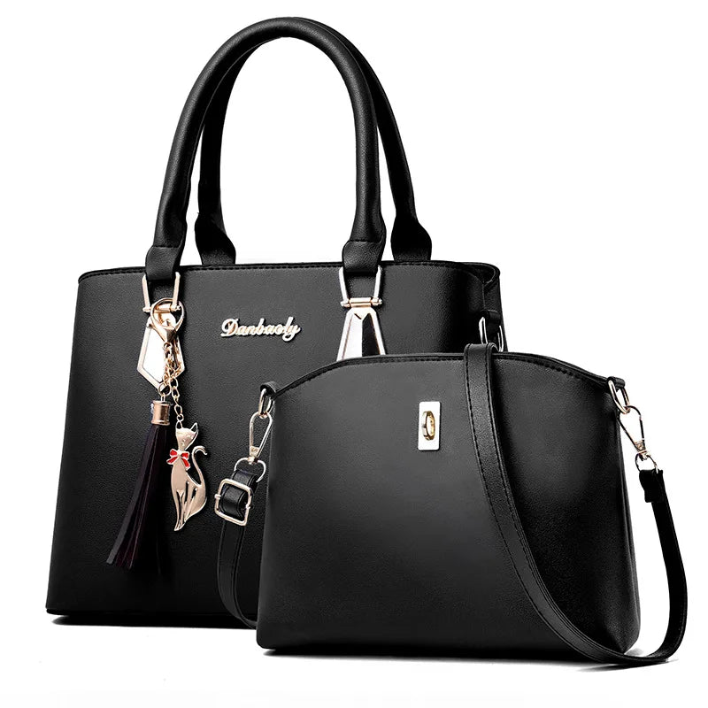 شنطة كتف عملية للنساء - 2025 Cat Shaped Tassel Fashion Girl Tote