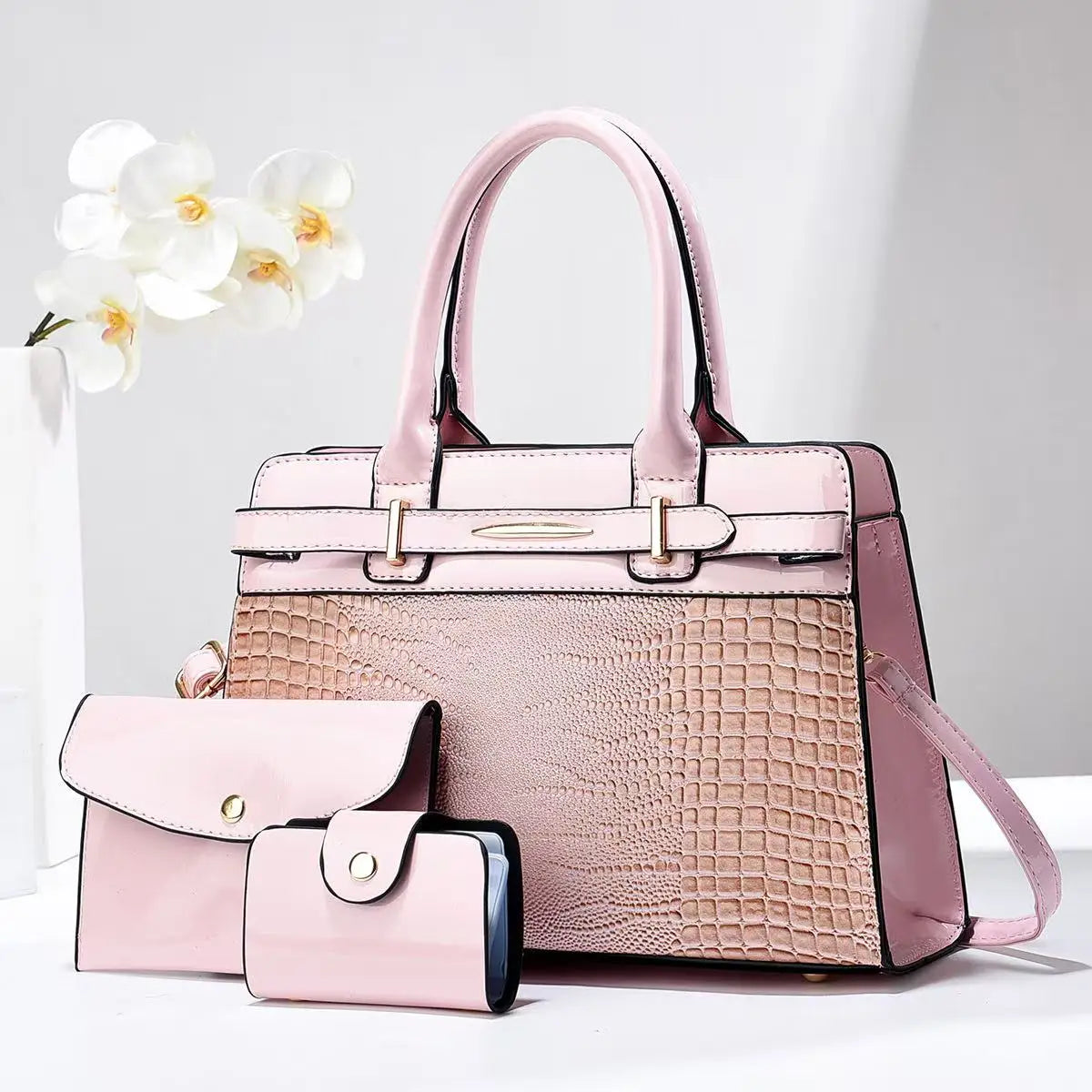 شنطة يد كلاسيك للنساء - Wholesale Fashion Patent PU Leather Alli