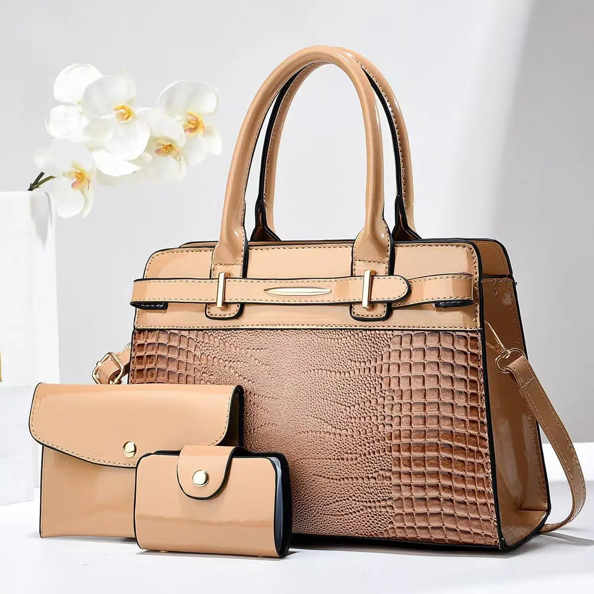شنطة يد كلاسيك للنساء - Wholesale Fashion Patent PU Leather Alli