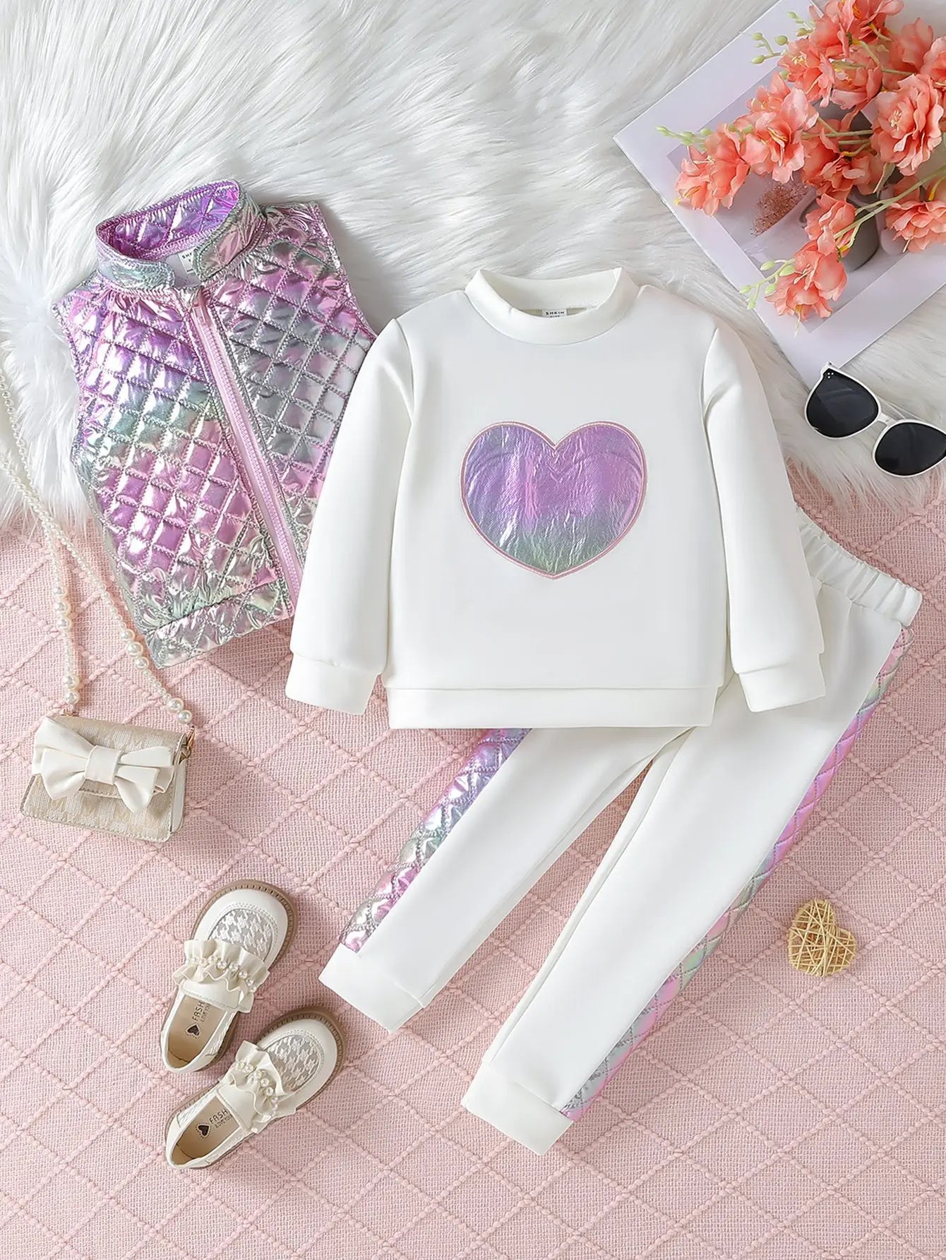 european american cross-border كاجوال three piece طقم diamond line waistcoat cloth embroidered round-neck sweater خريف شتاء