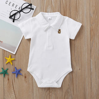 2024 صيف baby ولد جمبسوت candy color أكمام قصيرة triangle climbing بدلة 100% cotton unisex odm supply in stock