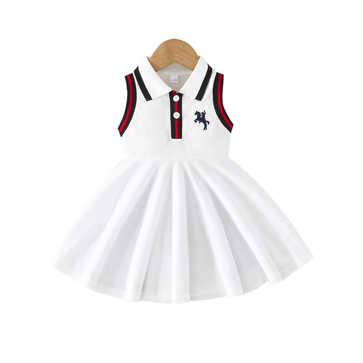 موضة 2025 بنات sweet cute صيف بدون أكمام فستان for pony embroidery فستان