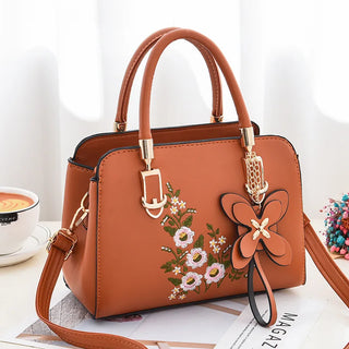 شنطة جلد فاخرة للنساء - 2025 Newest Fashion Patchwork Embroidery