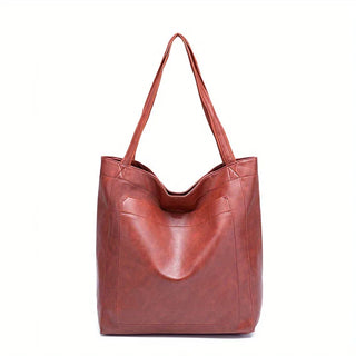 شنطة يد مميزة للنساء - Women's PU Soft Leather Hand Bags Oil Wa