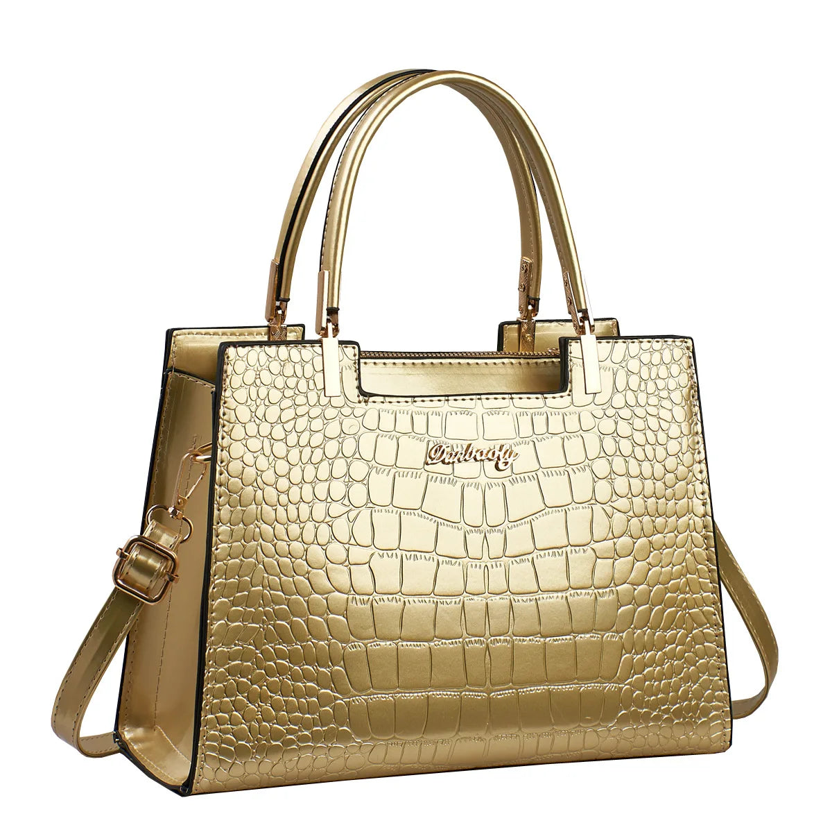 شنطة سهرة فاخرة للنساء - 2024 Solid Color Alligator Pattern Hand