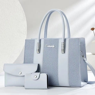 شنطة كروس عملية للنساء - 2025 Wholesale PU Leather 3 Pieces Bags