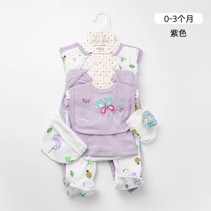 100% cotton unisex bodysuit gift 8pcs طقم baby infants clothing romper boutique newborn baby babi clothes sets 0-3 months